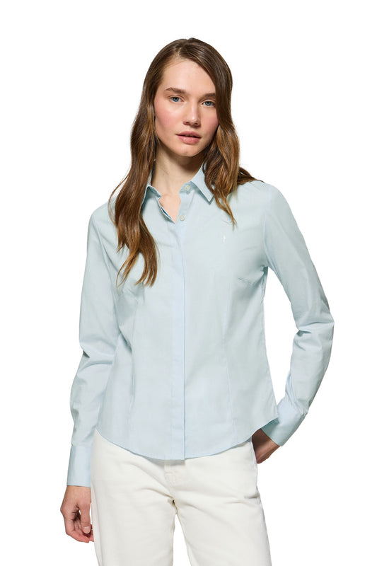 RIGBY GO W SHIRT POPLIN VN AQUAMARINE (44915) Women