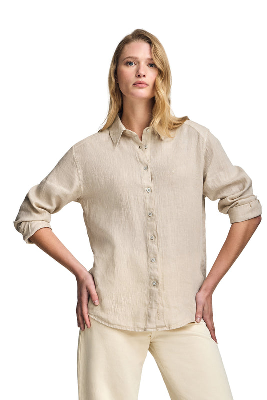 PC MONOGRAM W LINEN SHIRT GD SAND (44969) Women