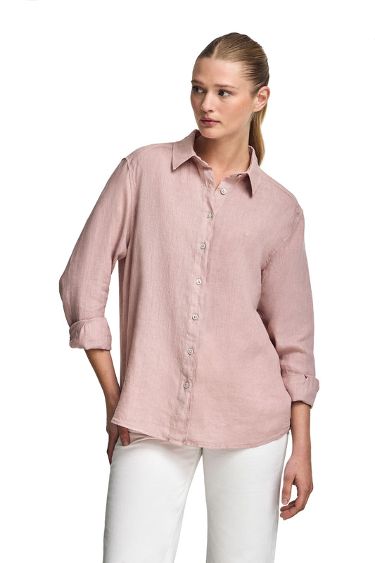 PC MONOGRAM W LINEN SHIRT GD ROSE_TAUPE (44970) Women