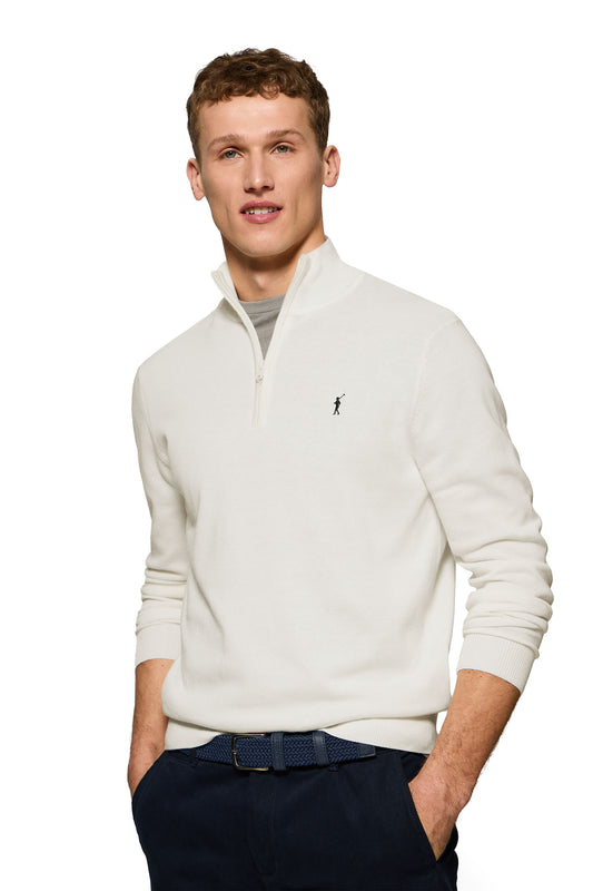 RIGBY GO ZIPPER NECK VN ECRU (45003) Men