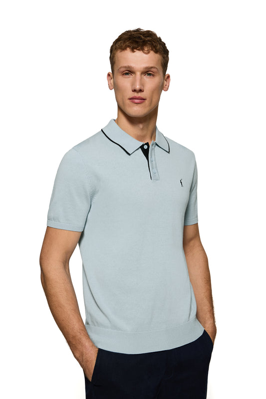 RIGBY GO SS POLO NECK BABY_BLUE (45021) Men