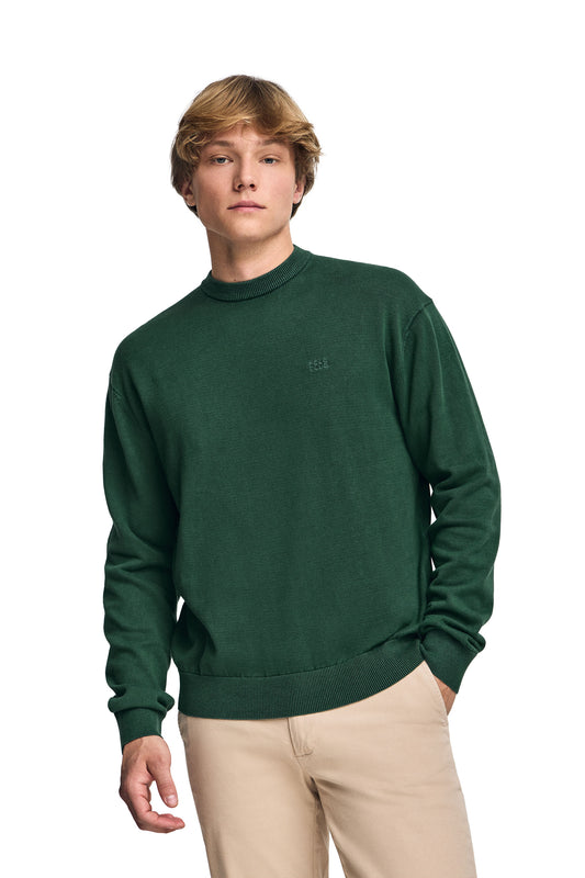 BLOCK U NECK GD DARK_ESMERALD (45031) Men