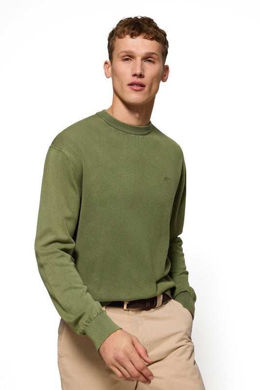 BLOCK U NECK GD SAGE_GREEN (45032) Men