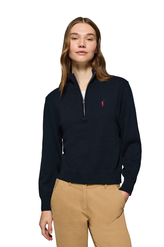 RIGBY GO ZIPPER NECK W NAVY (45081) Women