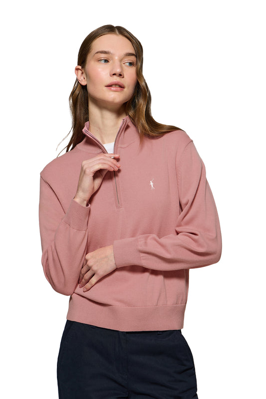 RIGBY GO ZIPPER NECK W DUSTY_ROSE (45083) Women