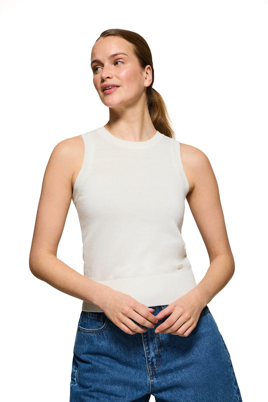 NACRE BUTTON TOP W ECRU (45099) Women