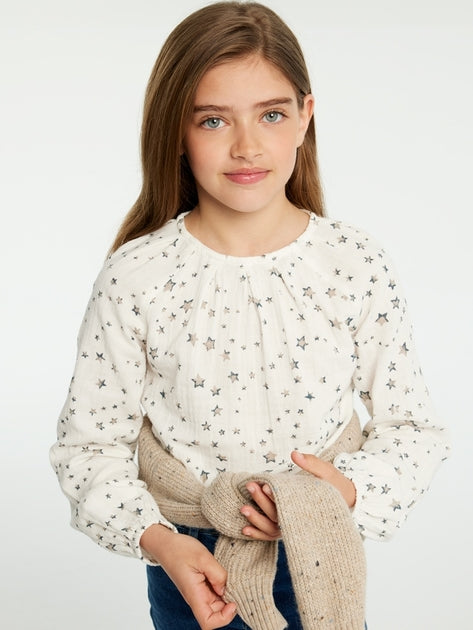 Mayoral Kids blouses and shirts (7.191-16_Cream)