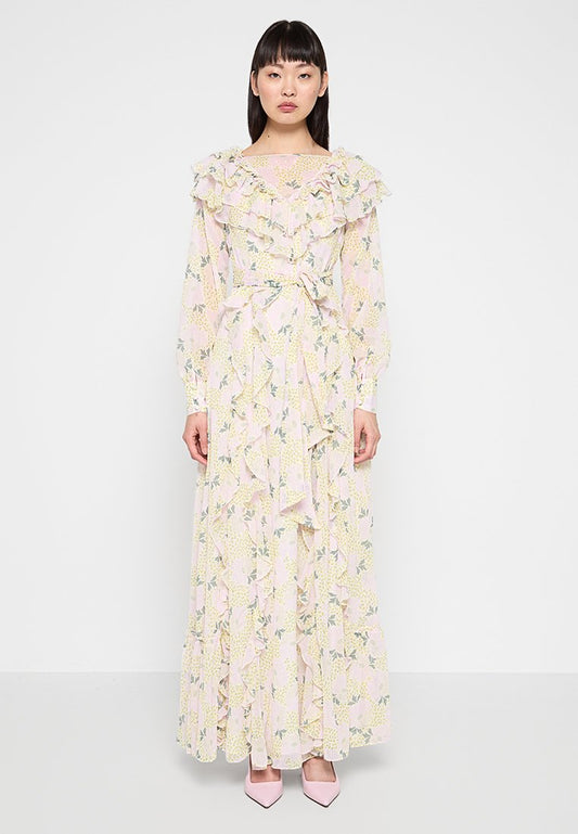 WMD-VIVYANA-Frilled Long Sleeve Maxi Dress Women