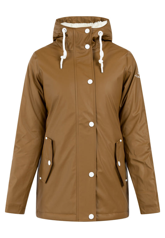 DreiMaster Rain Jacket with Faux Fur Lining in Teddy-Look drymaster Sand (4DR21G0AW-B11) Women