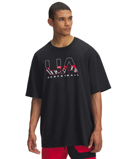 UA M HWT HOOPS BRANDED SS Men