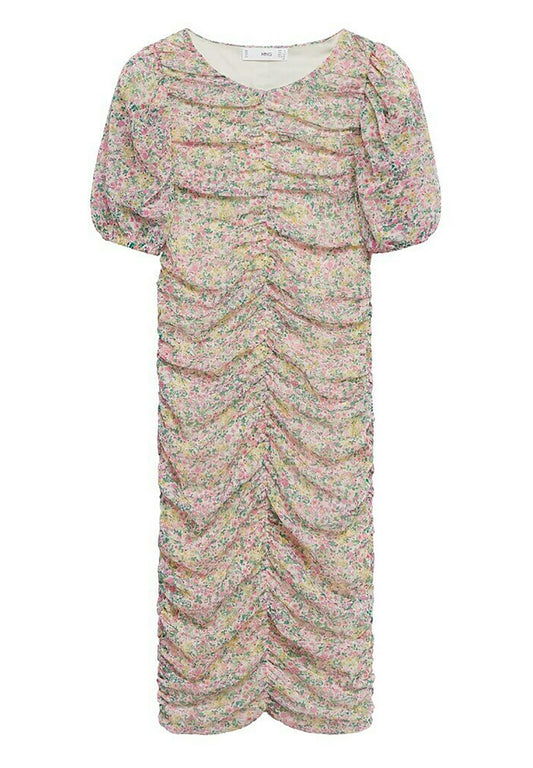 Mango Robe froncée à fleurs (M9121C4Y0-C11) Women