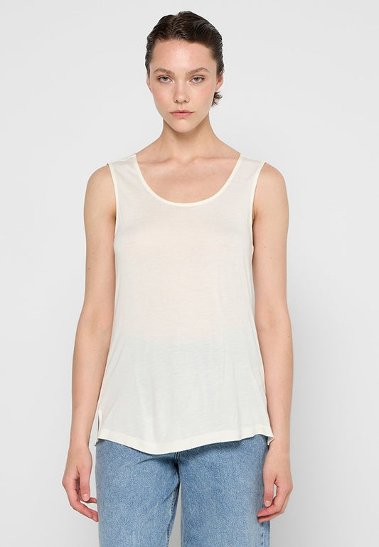 Top, deep round neck Women