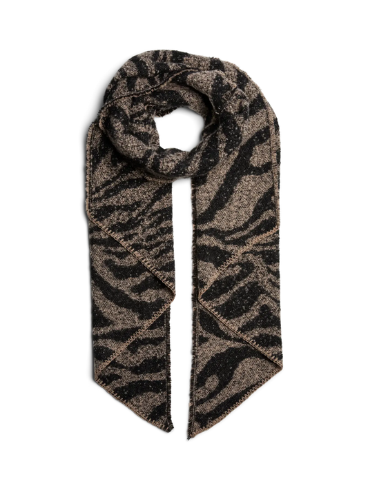 Yron Long Animal Scarf White Pepper (17151097) Women
