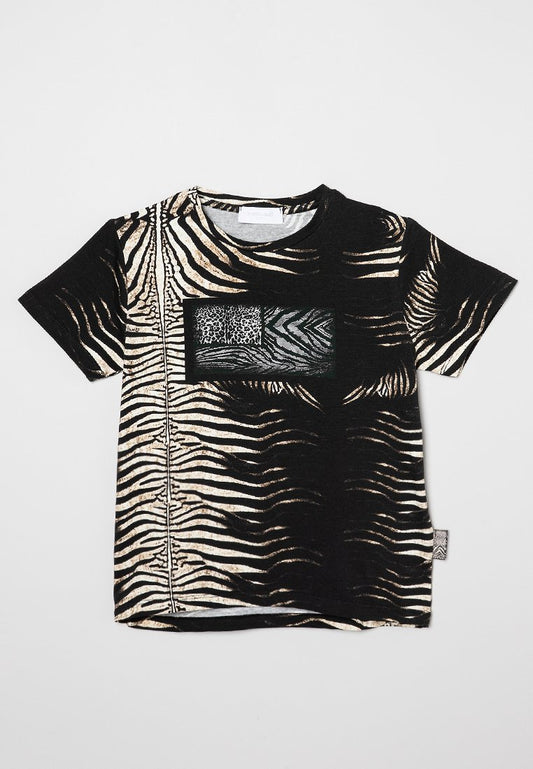 Roberto Cavalli Junior b t-shirt zebra black (ZZO1RD159-B00) Kids