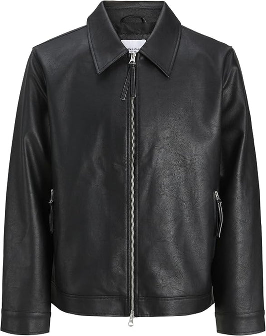 Jack & Jones Originals JORAUSTIN PU JACKET STYD AW24 Black (12284364-Black) Men