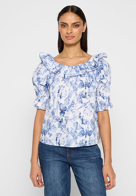 Off shoulder top with ruffles Women