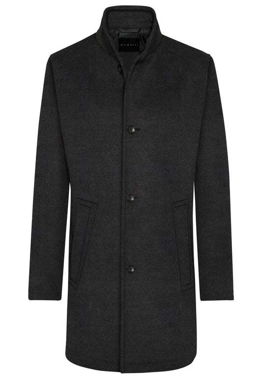 bugatti Stand Collar Coat Black (BU122T0FI-Q11) Men