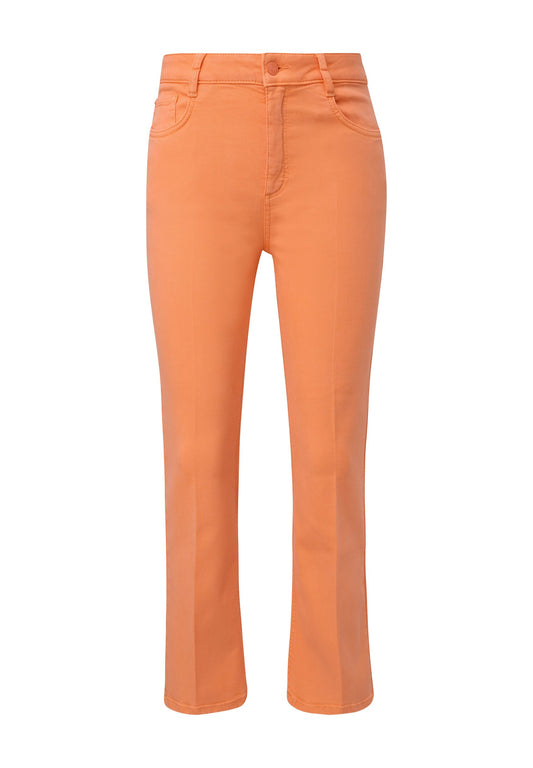 comma casual identity Regular: Trousers évasé en twill Orange (C1E21N061-H11) Women