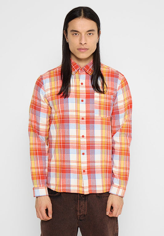 Checked shirt with casual shirt details in a soft cotton f Men