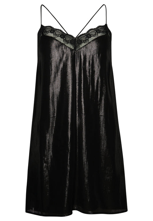 SUPERDRY Lace Trim Satin Slip Mini Dress Women