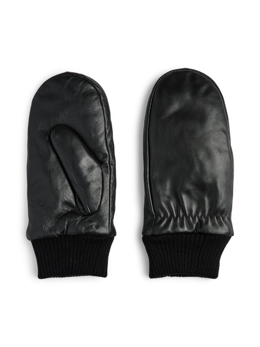 Nellie New Leather Mittens Black (17151062) Women