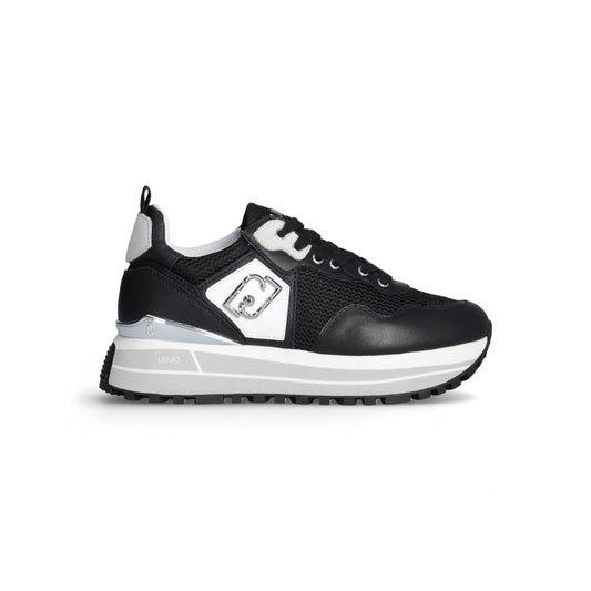 LIU JO MAXI WONDER 01 - SNEAKER CALF LEATHER//MESH/L BLACK Women