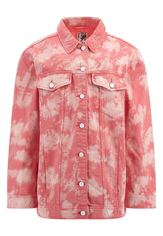 Guess Denim Jacket with Back Graffiti Print Pink (GU121U0BO-J11) Women