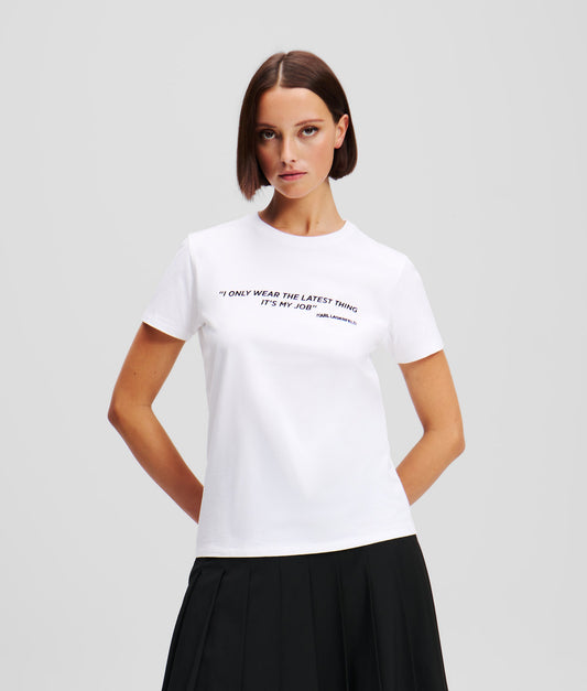 Karl Lagerfeld Karl Quote T-Shirt White (A1W17068100) Women