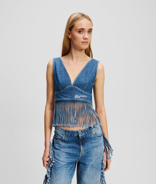 KJ KLJ FRINGED DENIM TOP (A2W110221DEL) Women