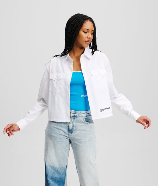 Karl Lagerfeld Jeans Klj Logo Shirt White (A2W11027100) Women