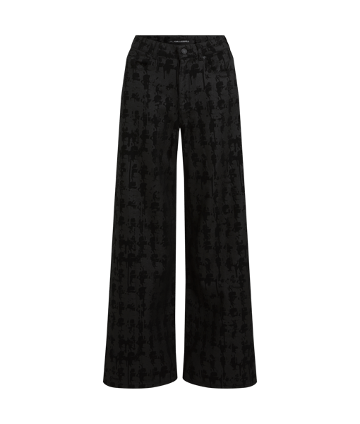 Karl Lagerfeld Aop Kameo Wide Leg Denim Black Denim Kameo (A3W10013E08) Women