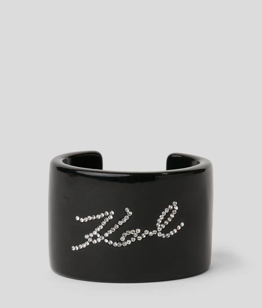 Karl Lagerfeld K/Signature Cuff Rhinestones Black (A3W52013999) Women
