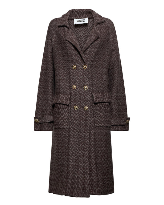 Silvian Heach Long Coat Mantzoukas Coffee G / C (GPA25262CP) Women
