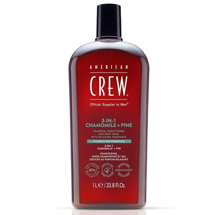 American Crew 3-IN-1 Chamomile Pine Shampoo Conditioner and Body Wash 1L