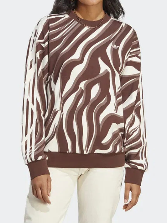 Adidas AOP SWEATSHIRT BLUE (IJ8190) Women