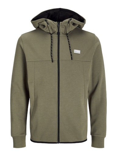 Jack & Jones Essentials JCOAIR SWEAT ZIP HOOD NOOS. Smokey Olive (12204926-SmokeyOlive) Men