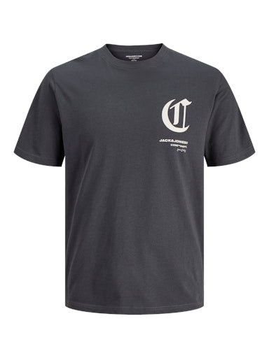 Jack & Jones Core JCOVERSION TEE SS CREW NECK STYDSS25 Asphalt (12286117-Asphalt) Men