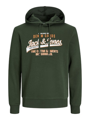 Jack & Jones Essentials JJELOGO SWEAT HOOD 2 COL 24/25 NOOS Kombu Green (12255617-KombuGreen) Men
