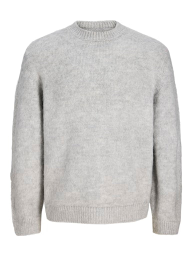 Jack & Jones Core JCOFADE KNIT CREW NECK STYD AW25 Light Grey Melange (12294893-LightGreyMelange) Men
