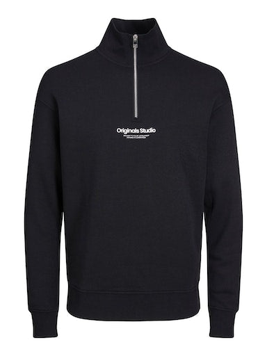 Jack & Jones Originals JORVESTERBRO SWEAT QUARTER ZIP HN NOOS Black (12241777-Black) Men