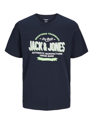 Jack & Jones Essentials JJELOGO TEE SS O-NECK 2 COL AW24 SN Navy Blazer (12254862-NavyBlazer) Men