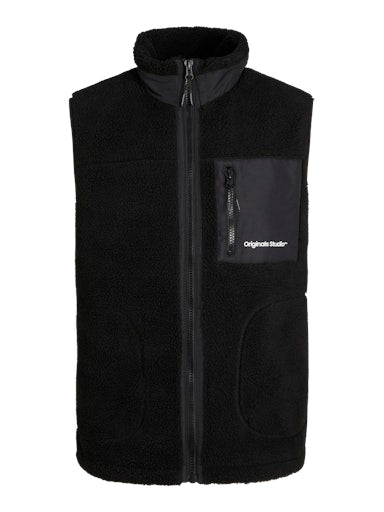 Jack & Jones Originals JORVESTERBRO TEDDY BODYWARMER AW24 NOOS Black (12260453-Black) Men