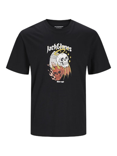 Jack & Jones Originals JORSEVEN SKULL TEE SS CREW NECK SN Black (12262491-Black) Men
