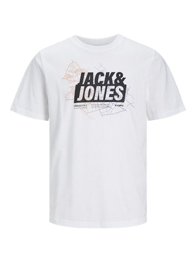 Jack & Jones Core JCOMAP LOGO TEE SS CREW NECK SN White (12252376-White) Men