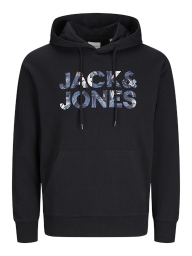 Jack & Jones Essentials JJEBRYAN CORP LOGO SWEAT HOOD SN Black (12268128-Black) Men