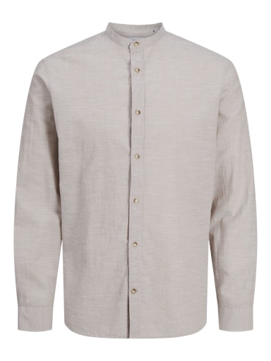 Jack & Jones Essentials JJESUMMER BAND SHIRT LS SN Crockery (12269319-Crockery) Men
