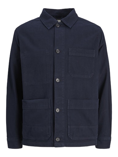 Jack & Jones Premium JPRCCDERRY WORKER L/S OVERSHIRT LN Dark Navy (12275038-DarkNavy) Men