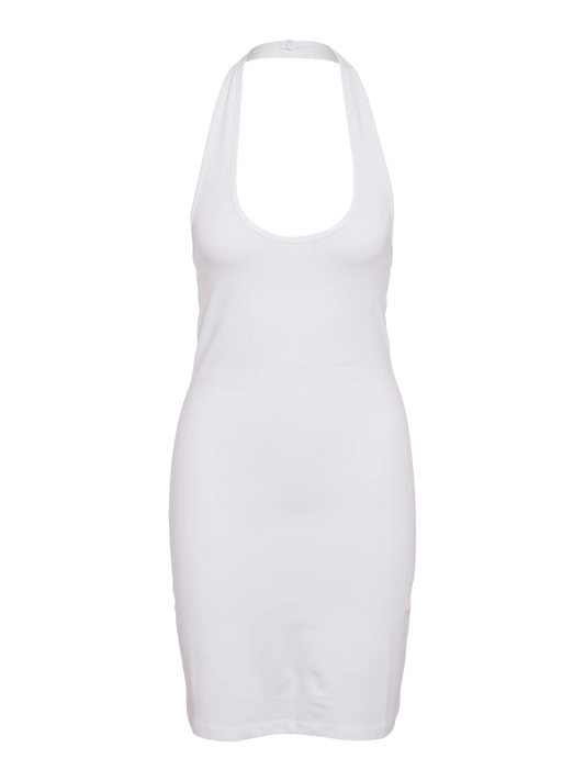 Halia Solid Halterneck Dress Bright White (27035145) Women