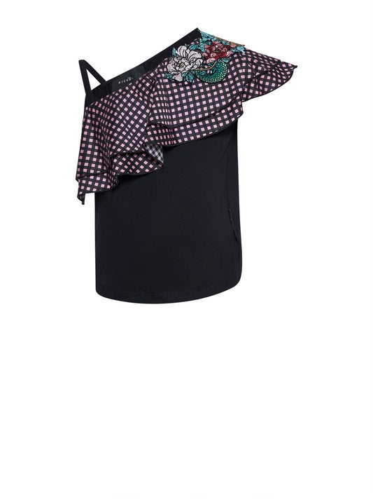 John Richmond Vest Top Wandi. Black / P.B (RGP26110TO) Kids