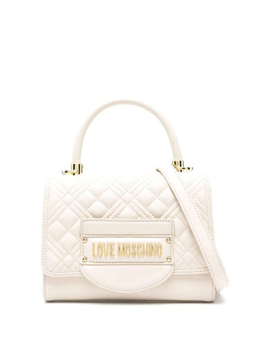 Love Moschino BORSA QUILTED PU NERO GALV IVORY (JC4055PP1ILA0110) Women